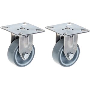 Ensemble de roues fixes en acier inoxydable 50mm - Roues pour chariots Ensemble de roues fixes en acier inoxydable 50mm - Roues pour chariots