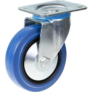 Roulette pivotante Parnells 125 mm avec caoutchouc élastique bleu - Roue de chariot - Publicité Roulette pivotante Parnells 125 mm avec caoutchouc élastique bleu - Roue de chariot - Publicité