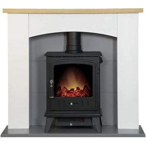 Adam Huxley Pure White Grey 39 Inch Electric Stove - Electric Stove Adam Huxley Pure White Grey 39 Inch Electric Stove - Electric Stove