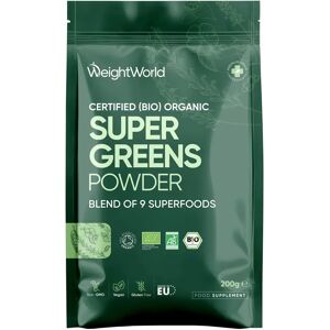 WeightWorld Organic Super Greens Powder - 200g (40 Servings) - Vitamins & Mineral Rich Green Powder - Soil Association Certified - Blend of Greens WeightWorld Organic Super Greens Powder - 200g (40 Servings) - Vitamins & Mineral Rich Green Powder - Soil Association Certified - Blend of Greens
