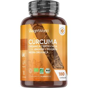 WeightWorld Curcuma Biologico 1520mg - Pepe Nero & Zenzero - 180 Capsule WeightWorld Curcuma Biologico 1520mg - Pepe Nero & Zenzero - 180 Capsule