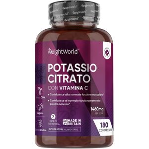WeightWorld Potassium Citrate 1460mg with Vitamin C - Vegan Tablets - 3 Months Supply WeightWorld Potassium Citrate 1460mg with Vitamin C - Vegan Tablets - 3 Months Supply