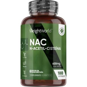 WeightWorld Integratore vegano di NAC - 600mg - 180 capsule - 6 mesi WeightWorld Integratore vegano di NAC - 600mg - 180 capsule - 6 mesi