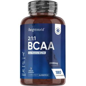 WeightWorld BCAA Tablet 2000mg - 180 Protein Tablets - 3 Months Supply - Amino Acids with B12 & B6 WeightWorld BCAA Tablet 2000mg - 180 Protein Tablets - 3 Months Supply - Amino Acids with B12 & B6