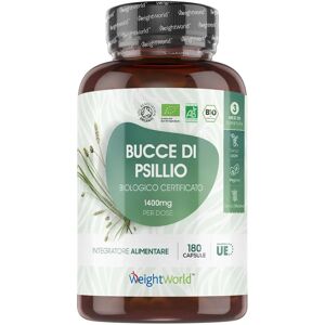 Capsule di guscio di Psyllium organico di WeightWorld - 2100mg - Salute digestiva Capsule di guscio di Psyllium organico di WeightWorld - 2100mg - Salute digestiva