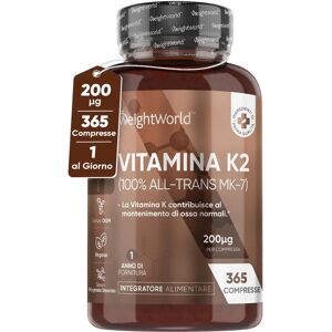 WeightWorld Vitamina K2 MK7 200mcg - 365 Compresse Vegane K2 WeightWorld Vitamina K2 MK7 200mcg - 365 Compresse Vegane K2
