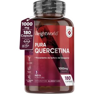 WeightWorld Pure Quercetin 1000mg - Vegan Capsules - High Strength Quercetin Supplement - 2 Capsules/Serving WeightWorld Pure Quercetin 1000mg - Vegan Capsules - High Strength Quercetin Supplement - 2 Capsules/Serving