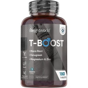 WeightWorld Testosterone Supplements - 180 Vegan Tablets - Men's Vitality & Power WeightWorld Testosterone Supplements - 180 Vegan Tablets - Men's Vitality & Power