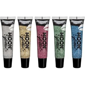 Moon Glitter - Lipgloss holographique - Coffret de 5 Argent/Or/Rose - Publicité Moon Glitter - Lipgloss holographique - Coffret de 5 Argent/Or/Rose - Publicité
