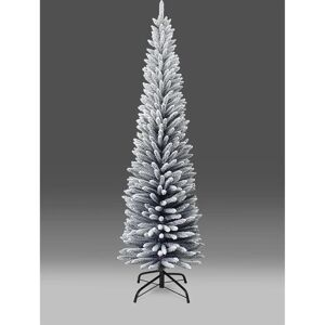 SHATCHI Árbol de Navidad Delgado con Nieve en Copos - Árbol de Navidad SHATCHI Árbol de Navidad Delgado con Nieve en Copos - Árbol de Navidad