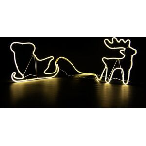 Shatchi Christmas Neon Rope Lights Silhouette Reindeer Sleigh - Christmas Decor Shatchi Christmas Neon Rope Lights Silhouette Reindeer Sleigh - Christmas Decor