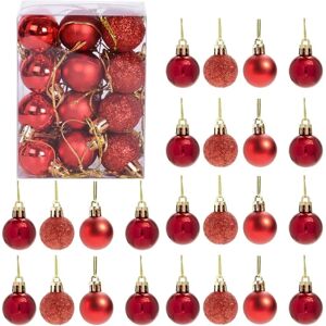 SHATCHI 12 Stuks Rood Kerstballen - Kerstversieringen SHATCHI 12 Stuks Rood Kerstballen - Kerstversieringen