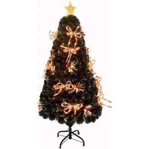 Shatchi Green Christmas Tree Fibre Optic Pre-Lit Led Ribbon-Bows Xmas Home Decor - Christmas Tree Shatchi Green Christmas Tree Fibre Optic Pre-Lit Led Ribbon-Bows Xmas Home Decor - Christmas Tree