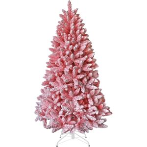 Shatchi 8ft Pink Flocked Christmas Tree - Snow Dusted Pine - Christmas Tree Shatchi 8ft Pink Flocked Christmas Tree - Snow Dusted Pine - Christmas Tree