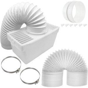 Universal - Tumble Dryer Vent Box Kit - Extra Long 6m Hose - 4in / 100mm - Vent Box Kit Universal - Tumble Dryer Vent Box Kit - Extra Long 6m Hose - 4in / 100mm - Vent Box Kit