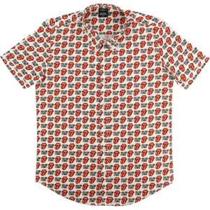 HeyRusty The Rolling Stones Unisex Casual Shirt - Tongue And Text White XXL HeyRusty The Rolling Stones Unisex Casual Shirt - Tongue And Text White XXL