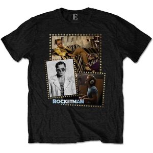 HeyRusty Elton John | Officiell band T-shirt | Rocketman Montage Svart Small - T-shirt HeyRusty Elton John | Officiell band T-shirt | Rocketman Montage Svart Small - T-shirt
