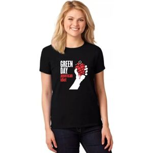Green Day American Idiot Svart Fitted T-Shirt - T-Shirt Green Day American Idiot Svart Fitted T-Shirt - T-Shirt