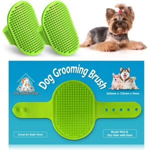 SOL - 2pk Pet Brushes - Soft Silicone - 2-pack - Pet Grooming Brush SOL - 2pk Pet Brushes - Soft Silicone - 2-pack - Pet Grooming Brush