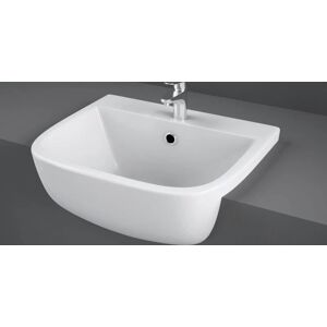 Rak Ceramics Rak Series 600 Semi-Recessed Basin - White - 420mm Wide - 1 Tap Hole Rak Ceramics Rak Series 600 Semi-Recessed Basin - White - 420mm Wide - 1 Tap Hole