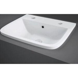 Rak Ceramics - Rak Series 600 Inset Vanity Basin 500mm Wide - 2 Tap Hole Rak Ceramics - Rak Series 600 Inset Vanity Basin 500mm Wide - 2 Tap Hole