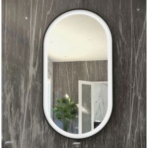 Fnx Bathrooms Rak Art Oval 550x1000mm Matte Black Touch Sensor Mirror - Bathroom Cabinet Fnx Bathrooms Rak Art Oval 550x1000mm Matte Black Touch Sensor Mirror - Bathroom Cabinet