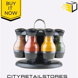 Apollo Spice Rack Turntable - 8-Jar Rotating Storage Organizer Apollo Spice Rack Turntable - 8-Jar Rotating Storage Organizer