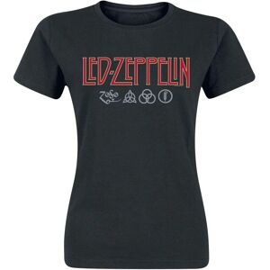 Led Zeppelin T-Shirt Logo & Symbols Svart L - T-Shirt Led Zeppelin T-Shirt Logo & Symbols Svart L - T-Shirt