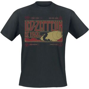 Led Zeppelin Zeppelin & Smoke Schwarzes T-Shirt Led Zeppelin Zeppelin & Smoke Schwarzes T-Shirt