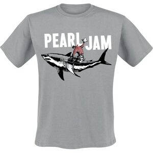 Pearl Jam Shark Cowboy T-skjorte med korte ermer - S til XXL - Grå - Herre Pearl Jam Shark Cowboy T-skjorte med korte ermer - S til XXL - Grå - Herre