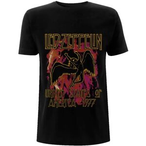 Led Zeppelin Unisex Black Flames T-Shirt - T-Shirt Led Zeppelin Unisex Black Flames T-Shirt - T-Shirt