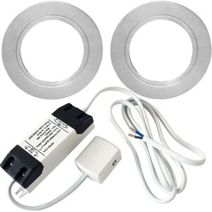 Loops Chrome 2x 2.6W Recessed Under Cabinet LED Light Kit - Natural White Loops Chrome 2x 2.6W Recessed Under Cabinet LED Light Kit - Natural White