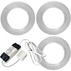 Loops 3x CHROME Round Flush Under Cabinet Kitchen Light & Driver Kit - Natural White LED Loops 3x CHROME Round Flush Under Cabinet Kitchen Light & Driver Kit - Natural White LED