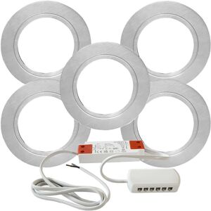 Loops 5x Chrome Round Flush Kitchen Light & Driver Kit - Natural White LED Loops 5x Chrome Round Flush Kitchen Light & Driver Kit - Natural White LED