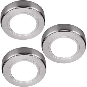 Loops 3x Chrome LED Kitchen Spotlights - White - Surface/Flush Mount - 2.6W Loops 3x Chrome LED Kitchen Spotlights - White - Surface/Flush Mount - 2.6W