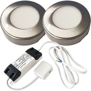 Loops Brushed Nickel Kitchen LED Light Kit - Surface/Flush - 120° Loops Brushed Nickel Kitchen LED Light Kit - Surface/Flush - 120°