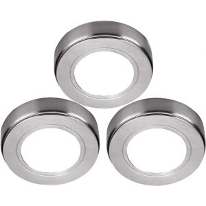 Loops 3x Brushed Nickel Kitchen LED Under Cabinet Light & Driver Kit Loops 3x Brushed Nickel Kitchen LED Under Cabinet Light & Driver Kit