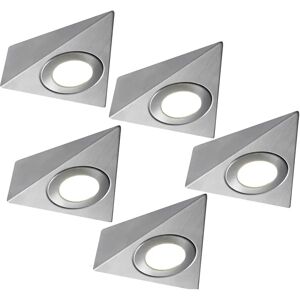 Loops Brushed Nickel Pyramid Kitchen Under Cabinet Light & Driver Kit - Natural White Loops Brushed Nickel Pyramid Kitchen Under Cabinet Light & Driver Kit - Natural White