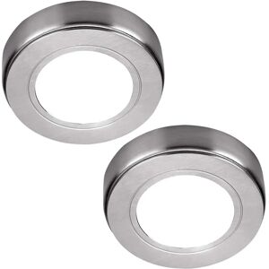 Loops Brushed Nickel 2x LED Spotlights - Kitchen Cabinet Light Kit Loops Brushed Nickel 2x LED Spotlights - Kitchen Cabinet Light Kit