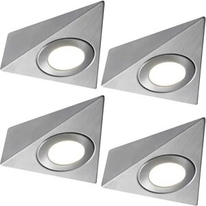 Loops Brushed Nickel Triangle Under Cabinet Light Kit - Kitchen LED Lighting Loops Brushed Nickel Triangle Under Cabinet Light Kit - Kitchen LED Lighting