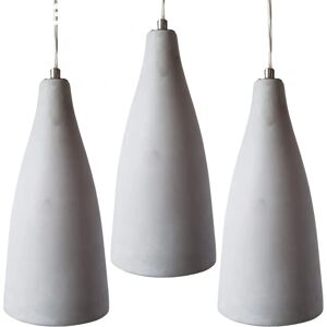 Loops 3x Concrete Ceiling Pendant Light 240V Retro Grey Hanging LED Kitchen Lamp Kit - Ceiling Pendant Light Loops 3x Concrete Ceiling Pendant Light 240V Retro Grey Hanging LED Kitchen Lamp Kit - Ceiling Pendant Light