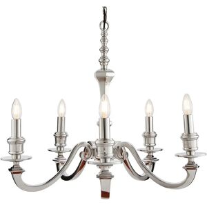 Loops 5 Light Chandelier Pendant - Polished Aluminium - Kitchen Lighting Loops 5 Light Chandelier Pendant - Polished Aluminium - Kitchen Lighting