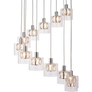 Philips 12-Light Chrome & Crystal Ceiling Pendant - Ceiling Pendant Light Philips 12-Light Chrome & Crystal Ceiling Pendant - Ceiling Pendant Light
