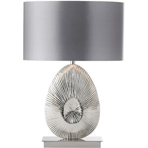 Loops Unique Detailed Table Lamp - Nickel Bedside Light Loops Unique Detailed Table Lamp - Nickel Bedside Light