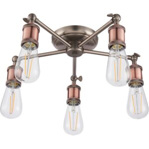 Copper Vintage Ceiling Light 5 Lamp Adjustable - Ceiling Light Copper Vintage Ceiling Light 5 Lamp Adjustable - Ceiling Light