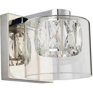 Loops Crystal LED Wall Light Square Chrome & Luxury Shade Modern Glass Lamp Fitting - Wall Light Loops Crystal LED Wall Light Square Chrome & Luxury Shade Modern Glass Lamp Fitting - Wall Light