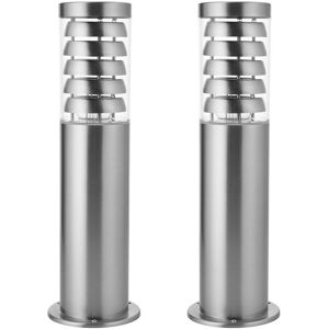 Stainless Steel Outdoor Bollard Light 2 Pack - Path LED Lamp Post Stainless Steel Outdoor Bollard Light 2 Pack - Path LED Lamp Post