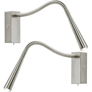 Loops 2-Pack Adjustable LED Wall Light Chrome - Wall Light Loops 2-Pack Adjustable LED Wall Light Chrome - Wall Light