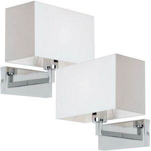 Loops - Piccolo - Chrome - White Shade - Wall Light Loops - Piccolo - Chrome - White Shade - Wall Light