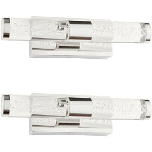 Loops 2 PACK LED Bathroom Twin Wall Light 2x 3W Warm White IP44 Modern Slim Strip Lamp - Bathroom Light Loops 2 PACK LED Bathroom Twin Wall Light 2x 3W Warm White IP44 Modern Slim Strip Lamp - Bathroom Light